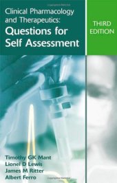 book Clinical Pharmacology and THerapeutics: Questions for Self Assessment, 3rd edition