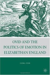 book Ovid and the Politics of Emotion in Elizabethan England