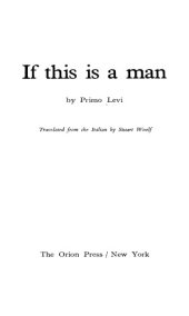 book If this is a man