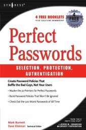 book Perfect Passwords: Selection, Protection, Authentication