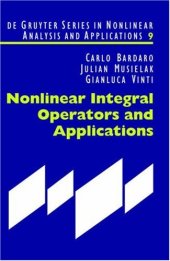 book Nonlinear Integral Operators and Applications