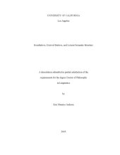 book Resultatives, Derived Statives, and Lexical Semantic Structure