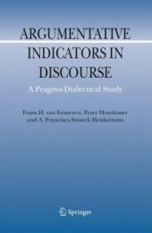 book Argumentative Indicators in Discourse: A Pragma-Dialectical Study (Argumentation Library)