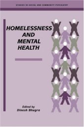 book Homelessness and Mental Health (Studies in Social and Community Psychiatry)