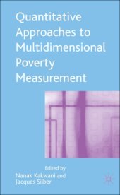 book Quantitative Approaches to Multidimensional Poverty Measurement