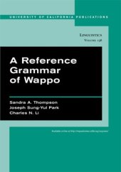 book A Reference Grammar of Wappo (University of California Publications in Linguistics)