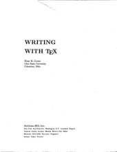 book Writing With Tex (Mcgraw-Hill Programming Tools for Scientists and Engineers)