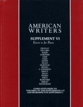 book American Writers, Supplement VI