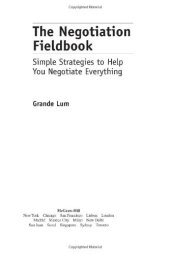 book The Negotiation Fieldbook