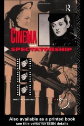 book Cinema and Spectatorship (Sightlines)