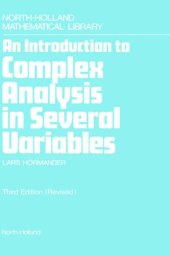 book An Introduction to Complex Analysis in Several Variables, 3rd Edition