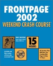 book FrontPage 2002 Weekend Crash Course