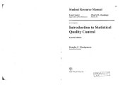 book Introduction to Statistical Quality Control, Student Resource Manual - 4th Edition