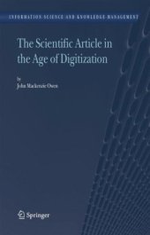 book The Scientific Article in the Age of Digitization