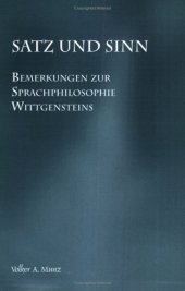 book Satz und Sinn: Bemerkungen zur Sprachphilosophie Wittgensteins