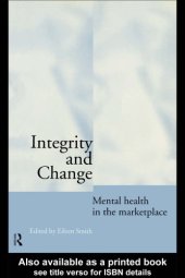 book Integrity and Change: Mental Health in the Market Place