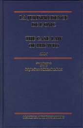 book La Jurisprudence de l'OMC    The Case-Law of the WTO: 1998-1