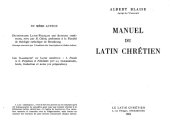 book Manuel du latin chretien