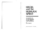 book Hegel and the Human Spirit: A Translation of the Jena Lectures on the Philosophy of Spirit (1805-6) with Commentary