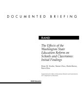 book The effects of the Washington State education reform on schools and classrooms: Initial findings (Documented briefing)