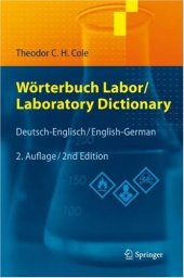 book Wörterbuch Labor Laboratory Dictionary: Deutsch/Englisch - English/German