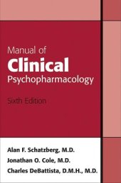 book Manual of Clinical Psychopharmacology, Sixth Edition