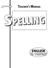 book Spelling Teacher's Manual