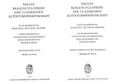 book Paulys Realencyclopädie der classischen Altertumswissenschaft: neue Bearbeitung, Bd.16 2 : Mystagogos - Nereae: Bd XVI, Hbd XVI,2