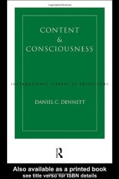 book Content and Consciousness