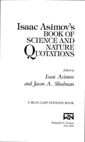 book Isaac Asimov's Book of Science and Nature Quotations