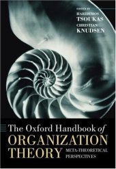 book The Oxford Handbook of Organization Theory: Meta-theoretical Perspectives (Oxford Handbooks)