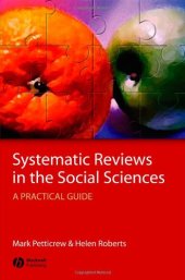 book Systematic Reviews in the Social Sciences: A Practical Guide