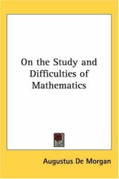 book On The Study And Difficulties Of Mathematics