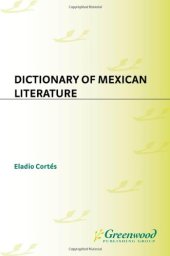 book Dictionary of Mexican Literature