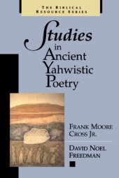 book Studies in Ancient Yahwistic Poetry (Biblical Resource Series)