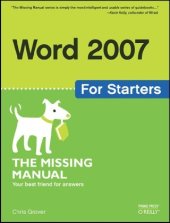 book Word 2007 for Starters: The Missing Manual