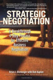 book Strategic Negotiation: A Breakthrough Four-Step Process for Effective Business Negotiation 