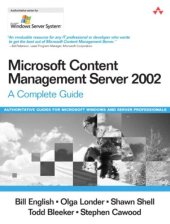 book Microsoft Content Management Server 2002: A Complete Guide