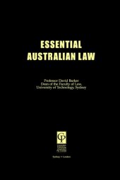 book Essential Australian Law (Australian Essentials)