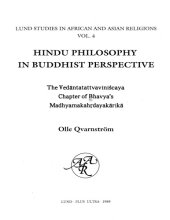 book Hindu Philosophy in Buddhist Perspective (Lund Studies in African and Asian Religions,)