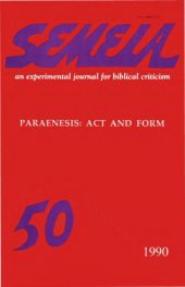 book Semeia 50: Paraenesis: Act and Form