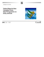 book Failure rates for new Canadian firms: New perspectives on entry and exit