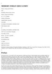 book Modern Indian Education: Policies, Progress and Problems