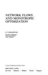 book Network Flows and Monotropic Optimization (Pure and Applied Mathematics (Wiley))