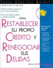 book Como Restablecer su Propio Credito y Renegociar Sus Deudas