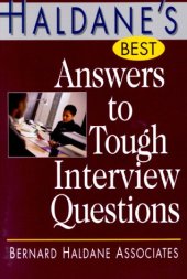 book Haldane's Best Answers to Tough Interview Questions