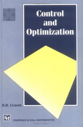 book Control and Optimization (Applied Mathematics and Mathematical Computation Series)