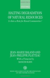 book Halting Degradation of Natural Resources: Is there a Role for Rural Communities?