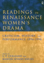 book Readings In Renaissance Women's Drama