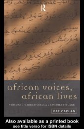 book African Voices, African Lives: Personal Narratives from a Swahili Village